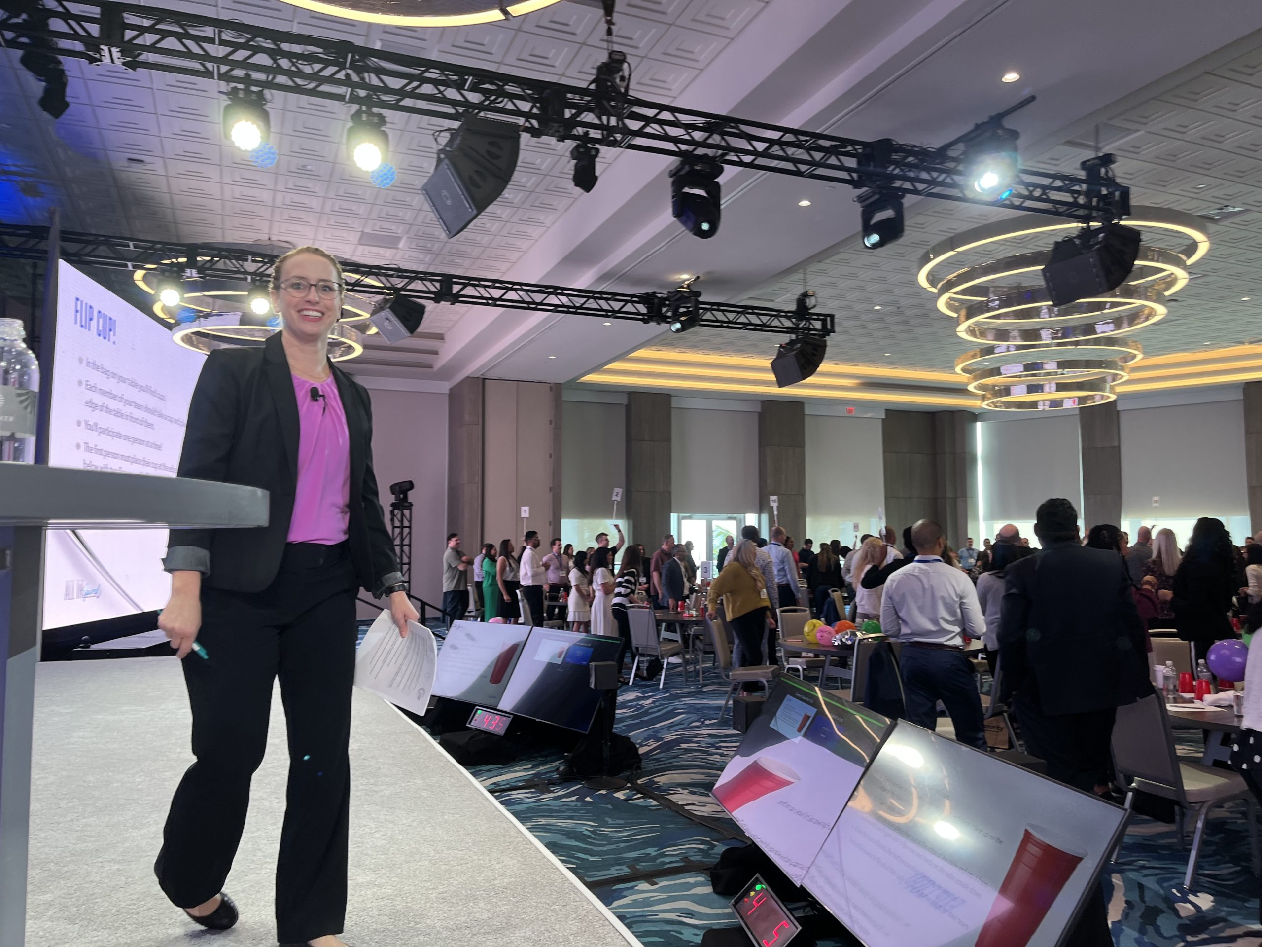 Katie Hammond with Creter Group facilitating a large scale training session.