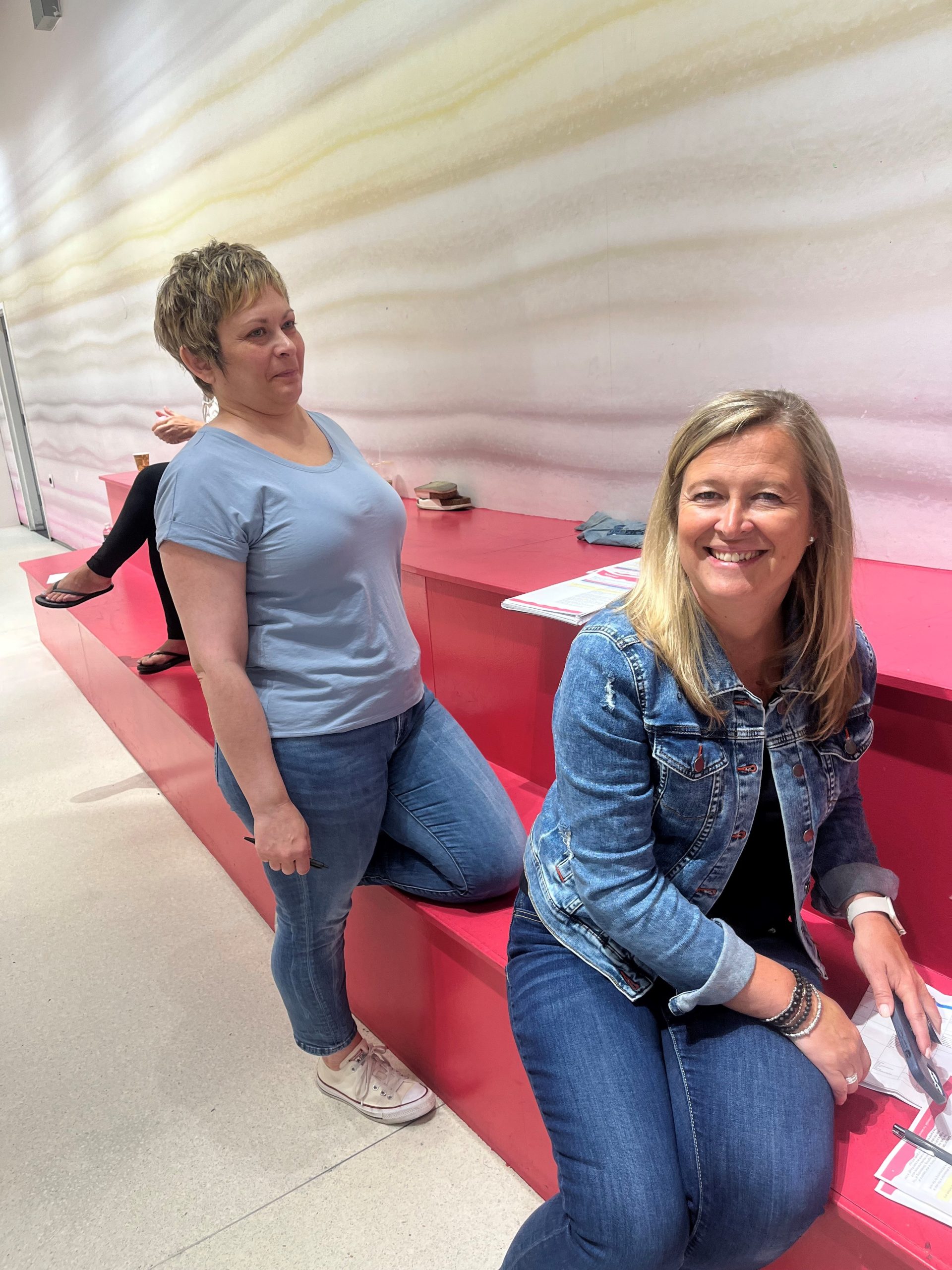 Joanna Ribisl from creter group with a colleague at an event together.