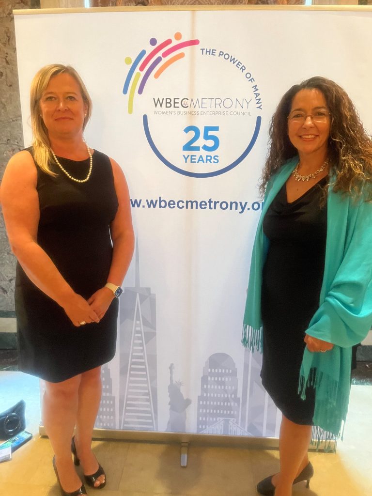 Christine Creter with her colleague at the WBEC 25 years ceremony.